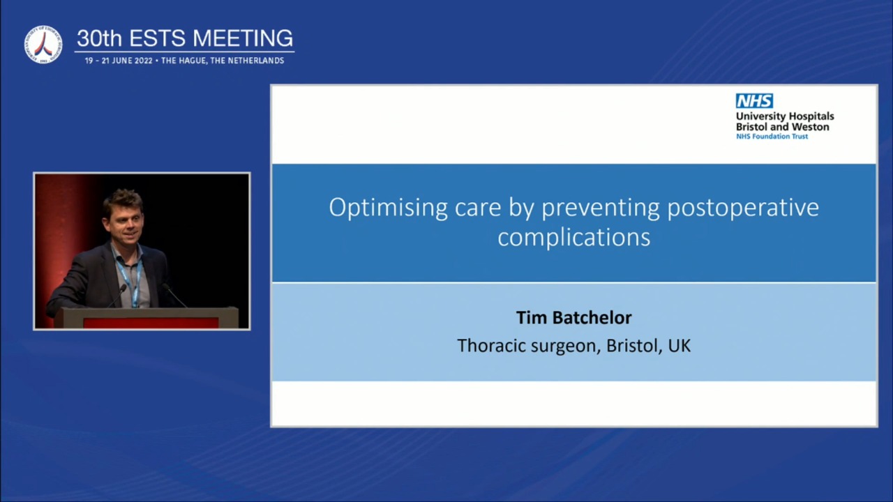 Tim Batchelor | Introduction - Optimising care by preventing ...