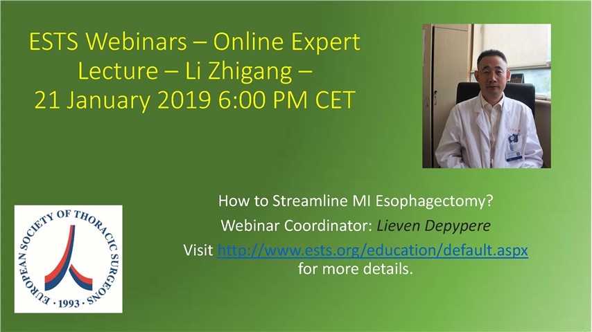 How to streamline minimally invasive esophagectomy