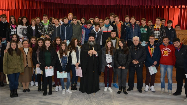 (Δελτίο Τύπου) Επίσκεψη μαθητών και καθηγητών του 1ου Γυμνασίου Θεσσαλονίκης εις την Ιερά Μητρόπολη Λαγκαδά
