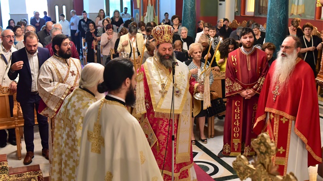 (Δελτίο Τύπου) Αρχιερατική Θεία Λειτουργία εις τον Ιερό Ναό Αγίου Δημητρίου - Χρυσαυγής