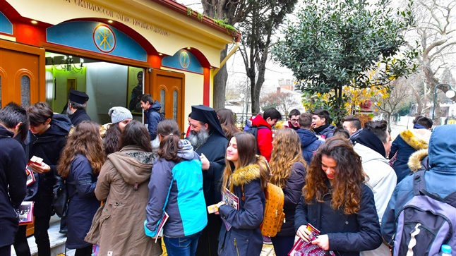 (Δελτίο Τύπου) Επίσκεψη του 4ου Γυμνασίου Νεαπόλεως εις την Ιερά Μητρόπολη Λαγκαδά - Ε΄ Ιερατική Σύναξη