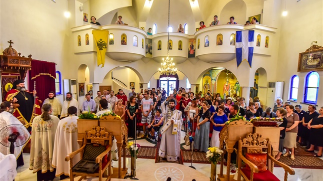 (Δελτίο Τύπου) Αρχιερατική Θεία Λειτουργία εις τον Ιερό ναό Αγ. Ραφαήλ, Νικολάου και Ειρήνης, Λαγυνών