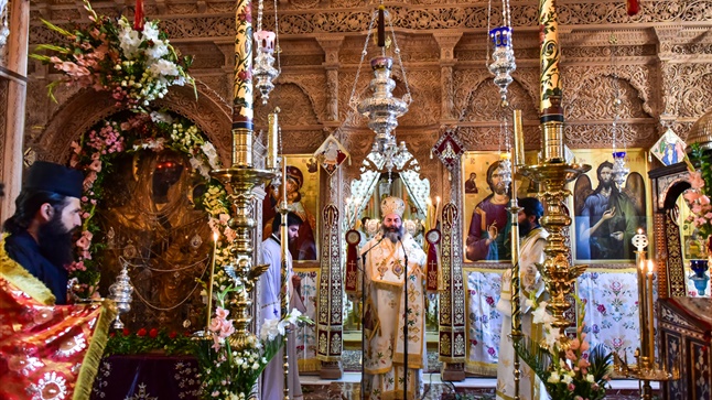 (Δελτίο Τύπου) Πανηγυρική  Αρχιερατική Θεία Λειτουργία εις την Ιερά Μονή Παναγίας Θεοσκεπάστου - Σοχού