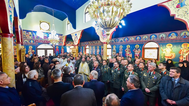 (Δελτίο Τύπου) Εγκαίνια Στρατιωτικού Ιερού Ναού του Αγίου Γεωργίου της 1ης Ταξ. ΚΔ-ΑΛ Ρεντίνας