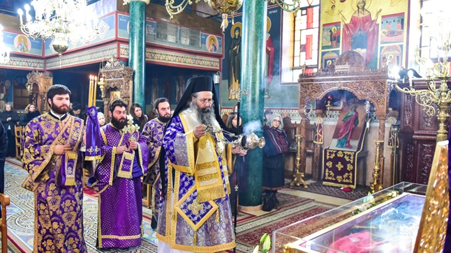 (Δελτίο Τύπου) Κατανυκτική Λειτουργία των Προηγιασμένων Τιμίων Δώρων εις τον Ι.Ν. Αγ. Κυράννας - Όσσας