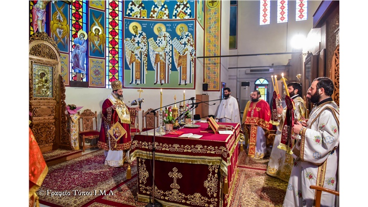 (Δελτίο Τύπου) Αρχιερατική Θεία Λειτουργία εις τον Ιερό ναό Αγ. Κωνσταντίνου και Ελένης- Ασσήρου