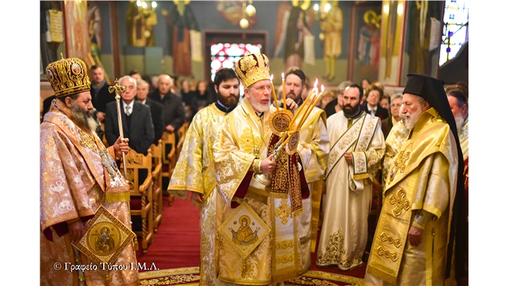 (Δελτίο Τύπου) Αρχιερατικό Συλλείτουργο επ΄ευκαιρία της παρουσίας της Δεξιάς Χείρας του Αγίου Νεκταρίου