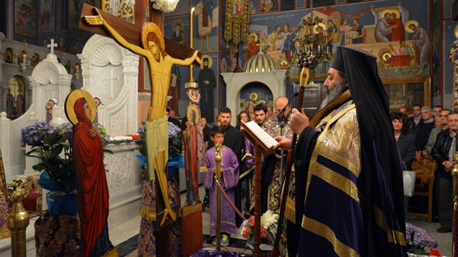 (Φωτογρ. Υλικό) Μ. Πέμπτη, Ακολουθία των Αγίων και Αχράντων Παθών εις τον Ι.Μ.Ν. Αγ. Παρασκευής-Λαγκαδά