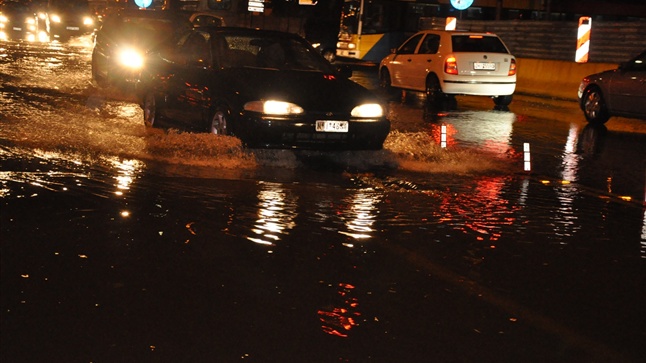 Roads turned into rivers 