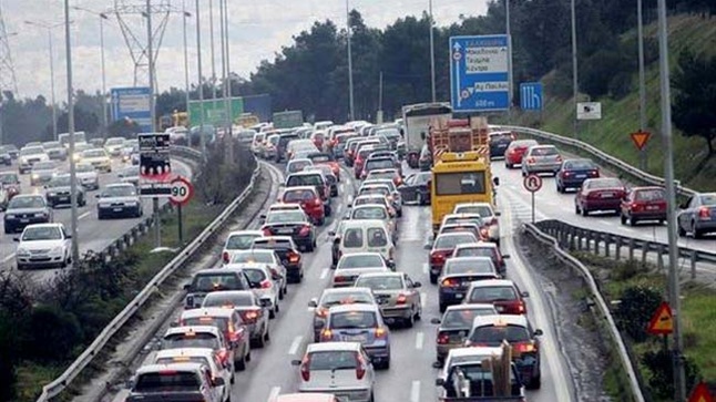 Car accident in ring road of Thessaloniki