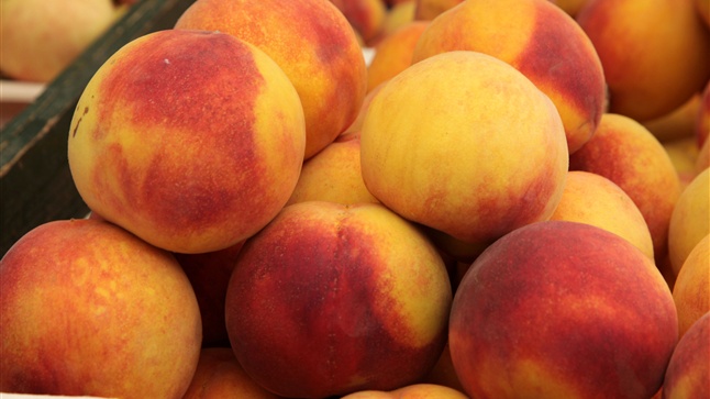 Free distribution of peach organised by the Municipality of Thessaloniki