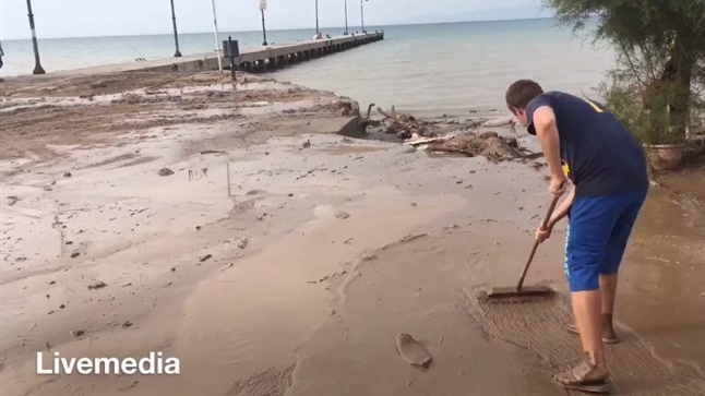 The next day after the bad weather in Nea Mihaniona