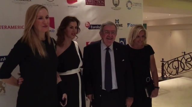 Former Greek King Constantine talks with Nikos Kaklamanakis