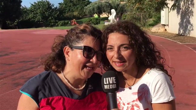 Athanasia Tsoumeleka, gold medalist in Athens in her morning...