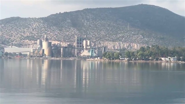 Hellenic Cement Industry in Halkida as it looks nowadays