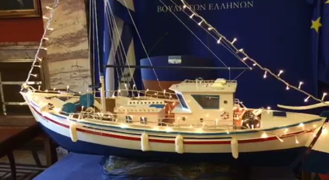 The Christmas decoration of the Hellenic Parliament