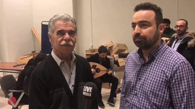 Vasilis Skoulas and Alexis Parcharidis on stage