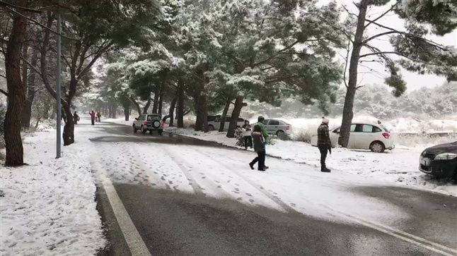 Zero degrees Celsius in Greece. View of the 