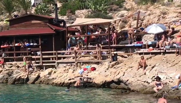 It's a very hot day and we decided to go for a dive lesson