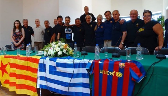 Friendly match among the veteran football players of Panegyalion...