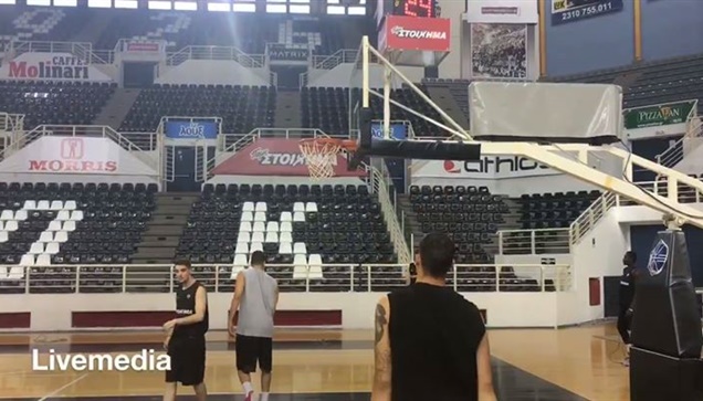 Livemedia in PAOK's workout