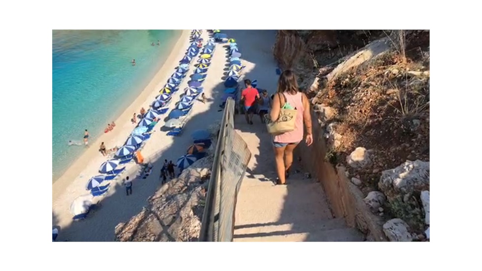 Porto Katsiki. Stairs to the sea.  Lefkas. Livemedia facebook...
