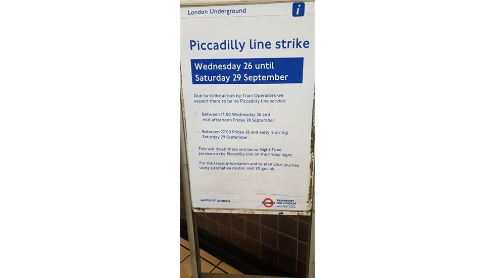 Piccadilly Line strike will start today.    #livemediauk #Tfl...