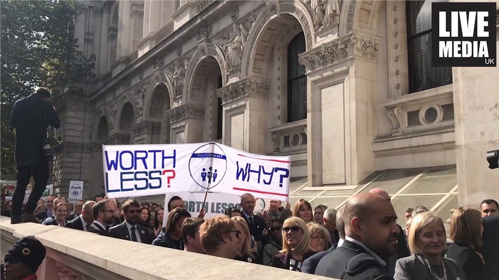 Headteachers demonstration in Central London