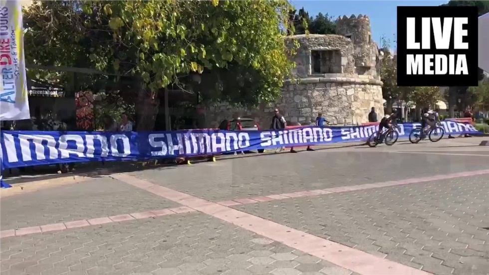 Elite man and women category on KOS ISLAND MTB XCS UCI Stage...