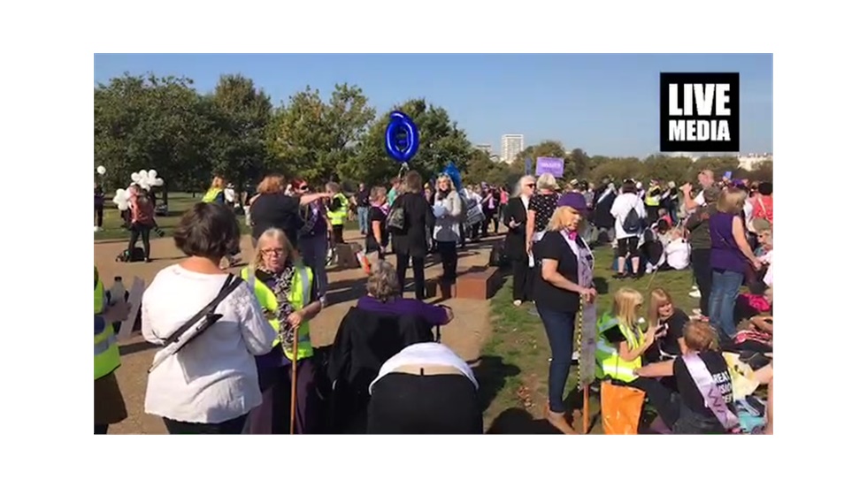 Hundreds of people have gathered in Hyde Park, in support of...