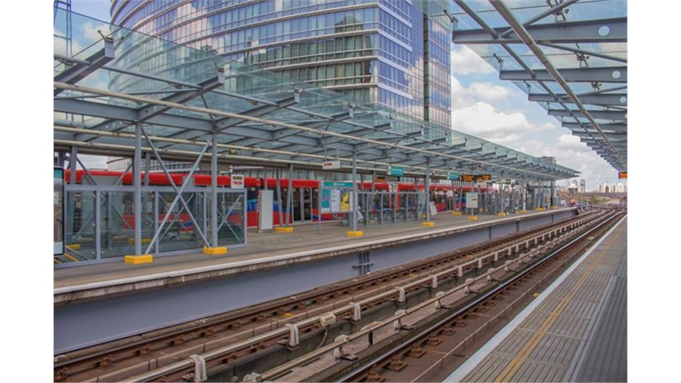 DLR station near Canary Wharf.   #DLR #tfl #canarywharf