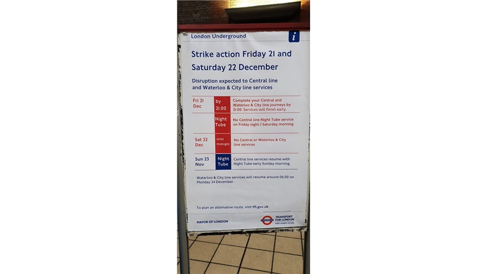 Strike action has been planned on Central and Waterloo and City...