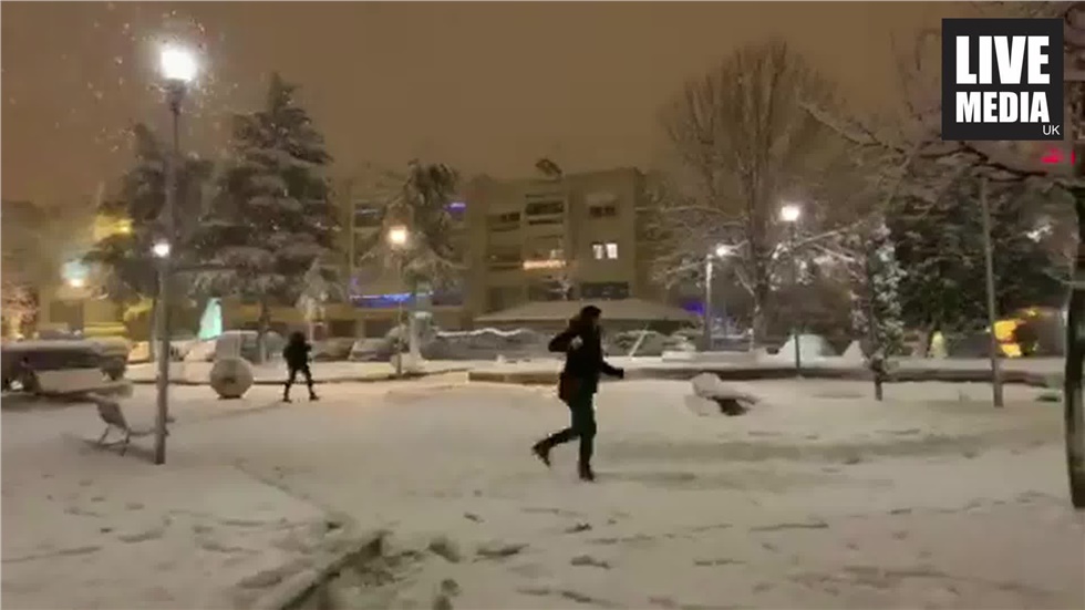 Many regions of northern Greece have been covered in snow as...