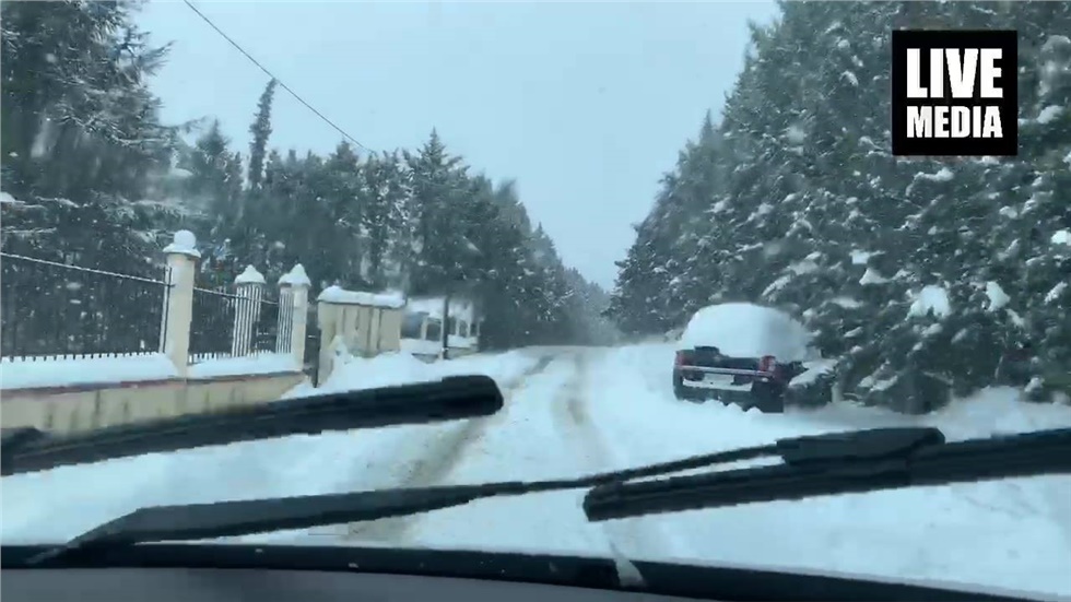 Και δεύτερη πιο παχιά στρώση χιονιού στα περίχωρα της Θεσσαλονίκης....