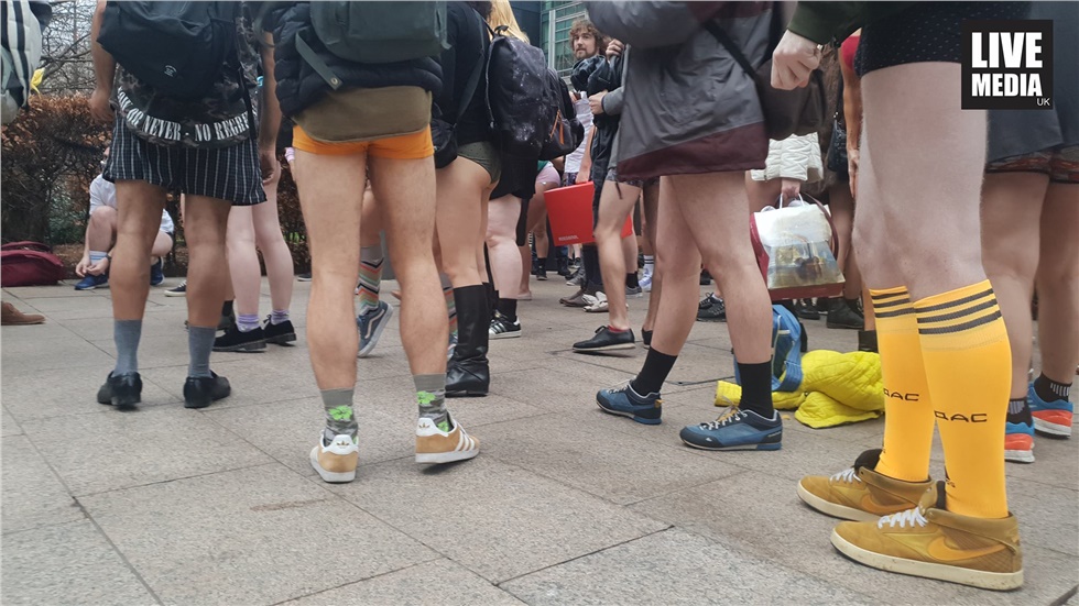 Hundreds of Londoners took off their pants for the 10th No Trousers...