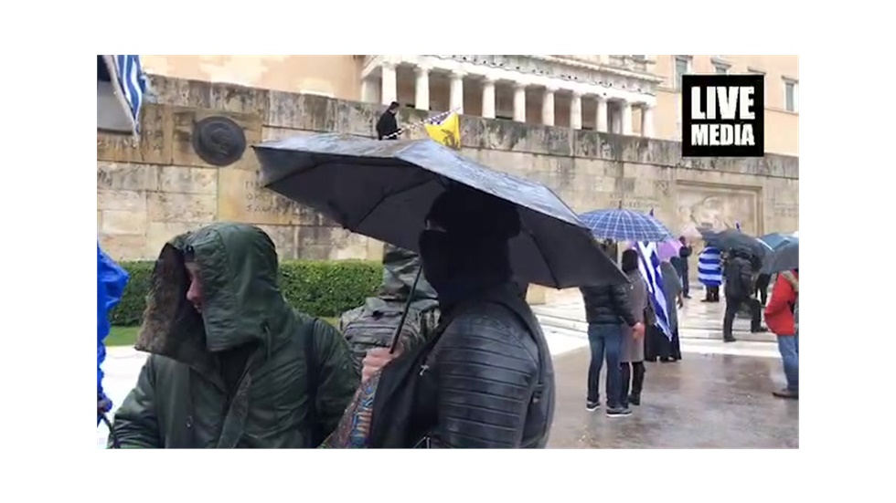 People are gathering outside the Greek parliament in Syntagma...