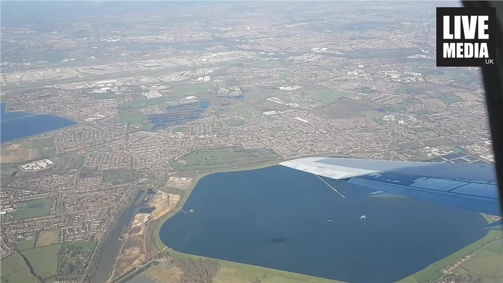 Beautiful view aboard a Boeing 767