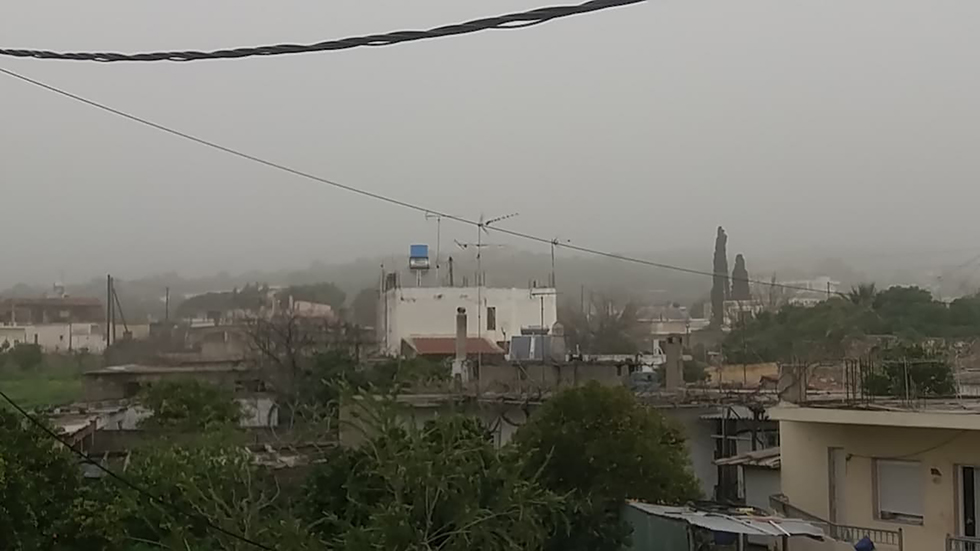 Αποπνικτική η ατμόσφαιρα στην Κρήτη λόγω της αφρικανικής σκόνης