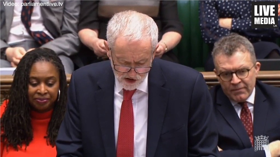 Labour leader Jeremy Corbyn is asking Theresa May about 