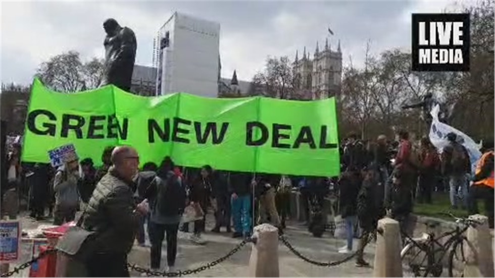 Students are protesting in London against climate change