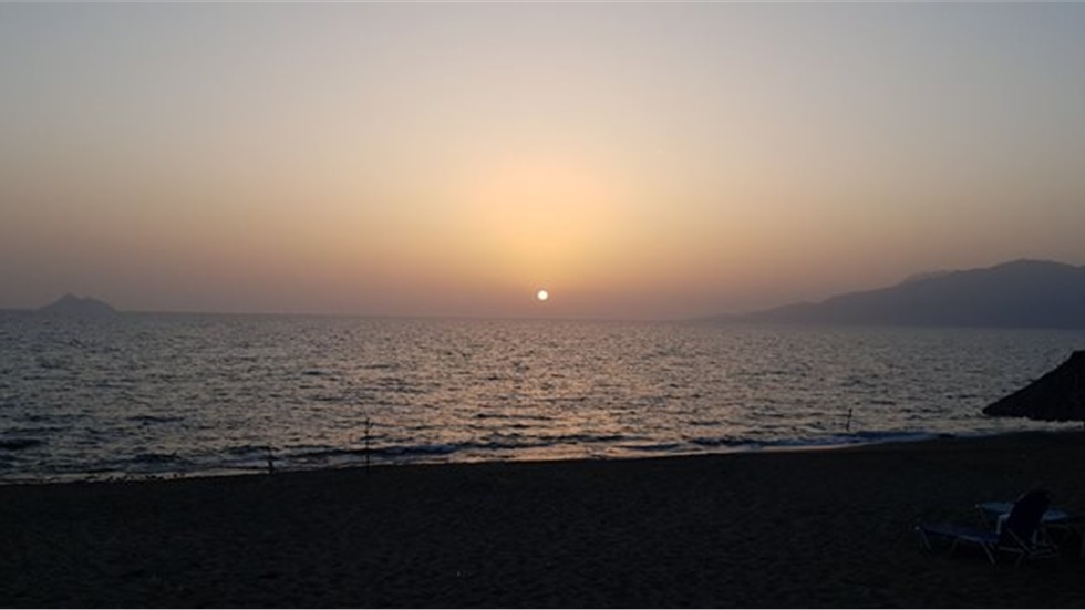 Sunset, Kalamaki beach in south Crete. #crete #photography #sunset...