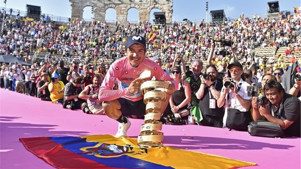 102nd  2019 Giro d'Italia  O Richard Carapaz,της Movistar είναι...