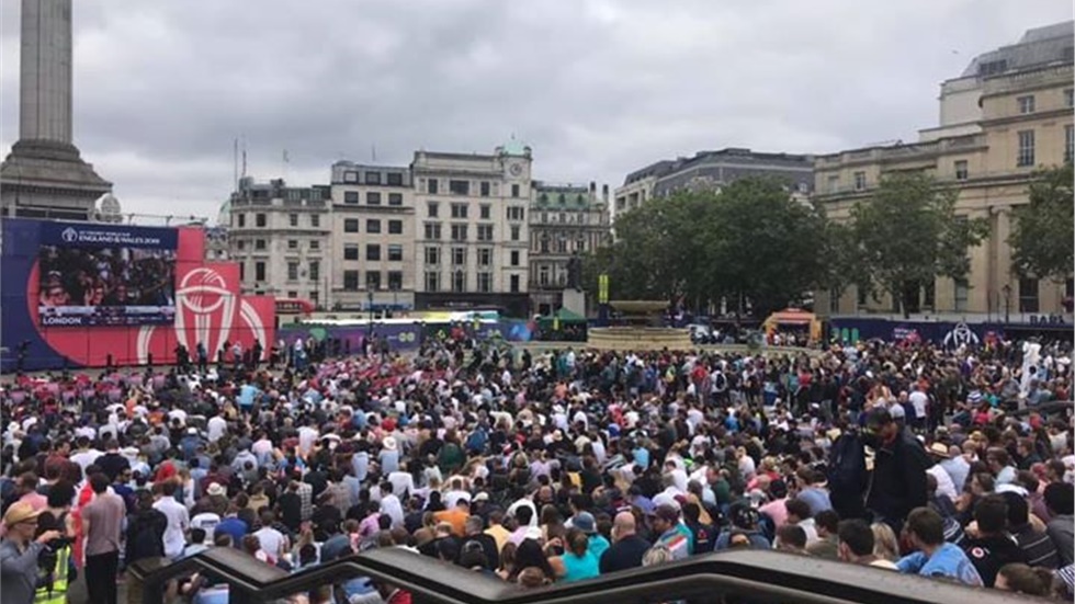 A special fanzone has been created at Trafalgar Square for today’s...