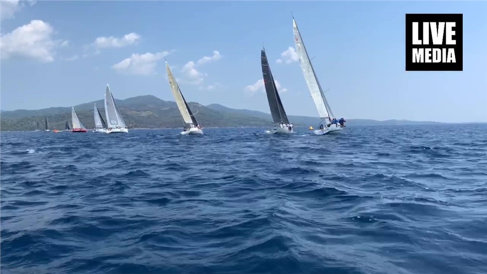 Εκκίνηση τρίτης ιστιοδρομίας όρτσα πρίμα Κύπελλο Βορείου Αιγαίου...