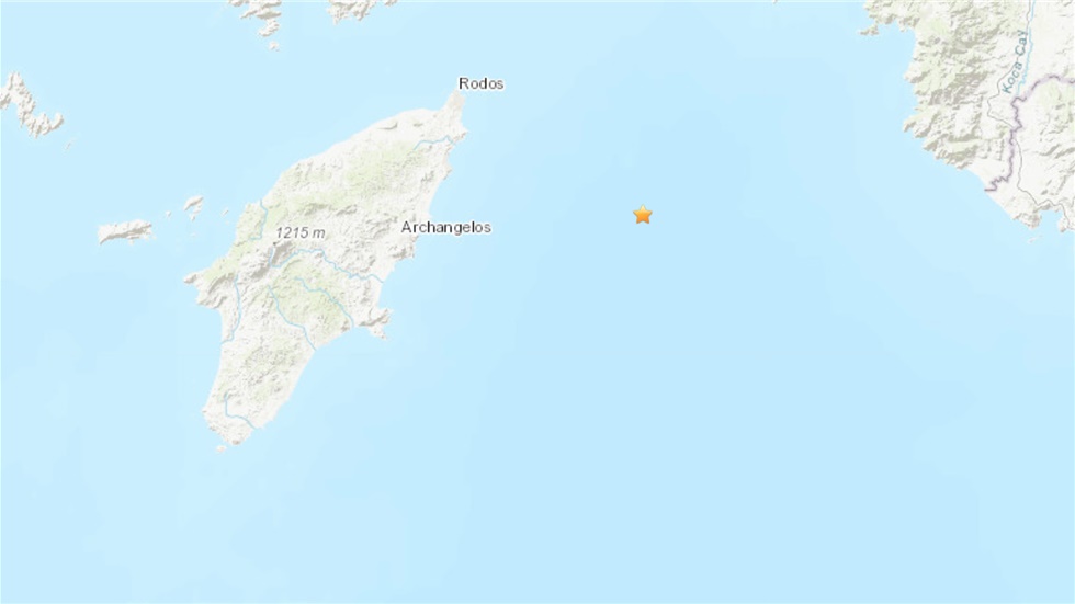 Ισχυρή σεισμική δόνηση 5,1 Ρίχτερ ανοιχτά της Ρόδου