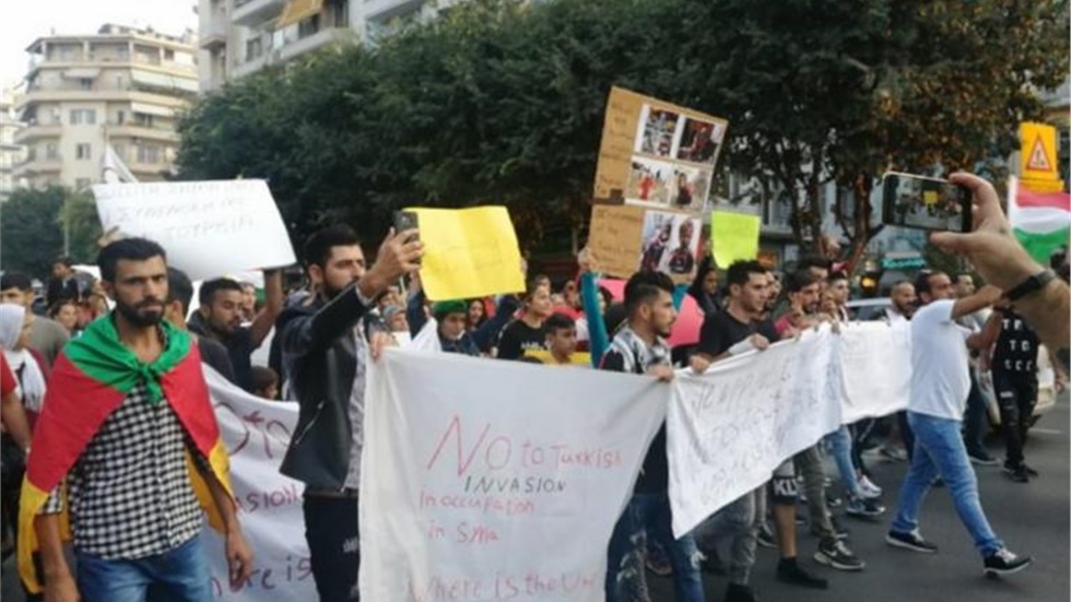 Πορεία Κούρδων και μελών της εξωκοινοβουλευτικής αριστεράς στο...