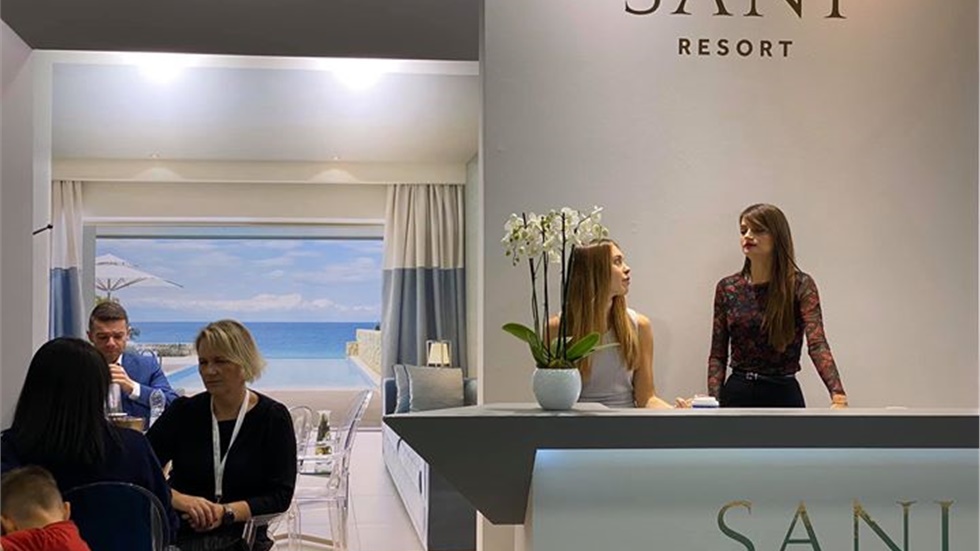Το SANI RESORT στην 35η Philoxenia. Κατασκευή με προοπτική. Hall...