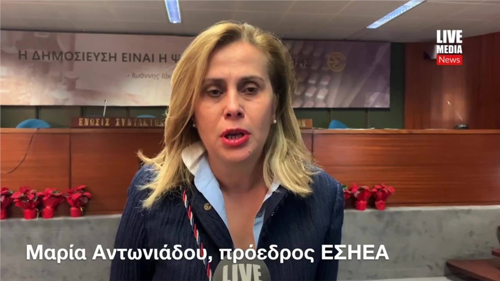 Η Μαρία Αντωνιάδου, πρόεδρος της ΕΣΗΕΑ, μιλά για το  Διεθνές...
