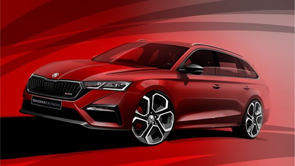 Tα πρώτα σκίτσα της νέας SKODA OCTAVIA RS iV Η SKODA έδωσε στη...