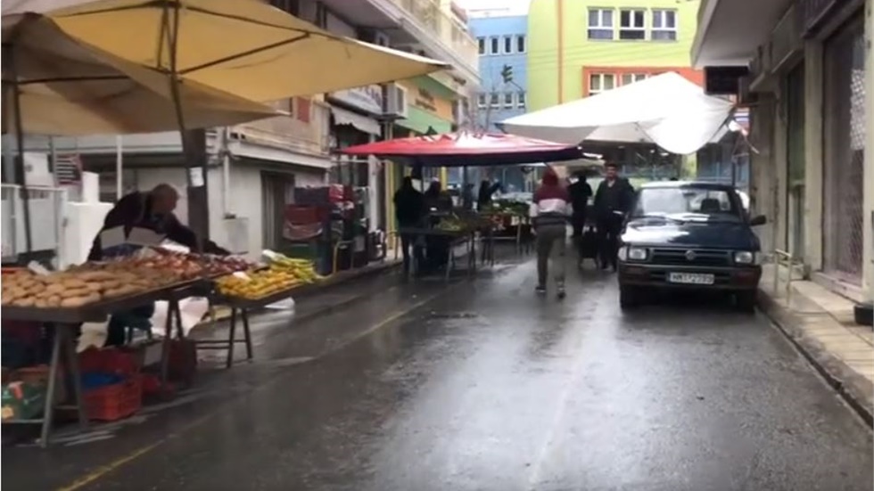 Χωρίς συνωστισμό οι πάγκοι στις Λαϊκές Αγορές (vid)